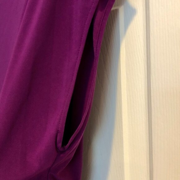 Adrianna Papell Purple Blouson Sleeveless Dress - Picture 8 of 14